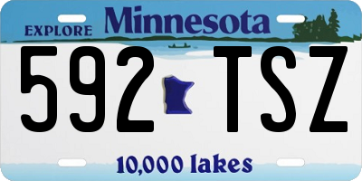 MN license plate 592TSZ