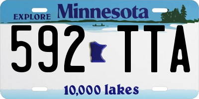 MN license plate 592TTA