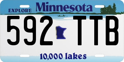 MN license plate 592TTB