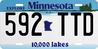 MN license plate 592TTD