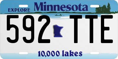 MN license plate 592TTE