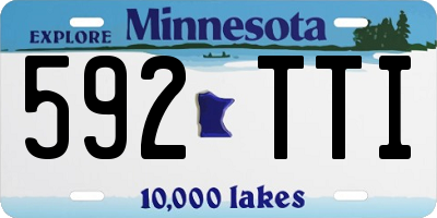 MN license plate 592TTI