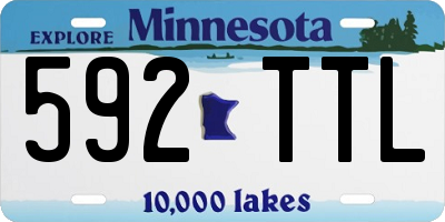 MN license plate 592TTL