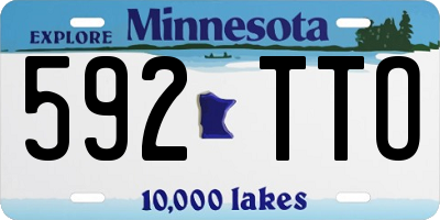 MN license plate 592TTO