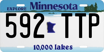 MN license plate 592TTP