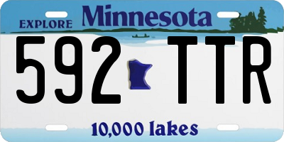 MN license plate 592TTR
