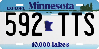 MN license plate 592TTS