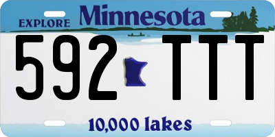 MN license plate 592TTT
