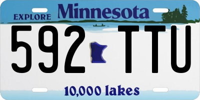 MN license plate 592TTU