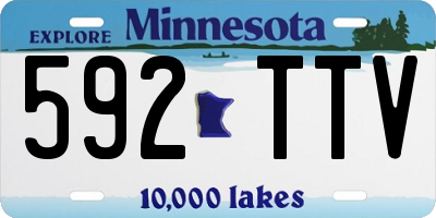 MN license plate 592TTV