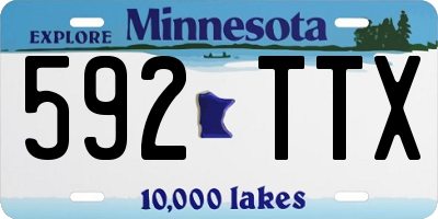 MN license plate 592TTX