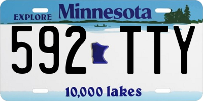 MN license plate 592TTY