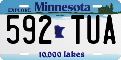 MN license plate 592TUA