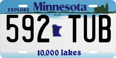 MN license plate 592TUB