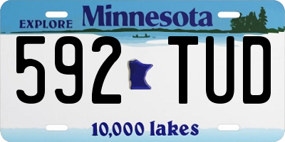 MN license plate 592TUD