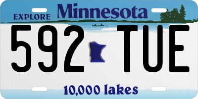 MN license plate 592TUE