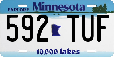MN license plate 592TUF