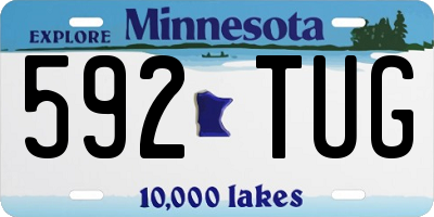 MN license plate 592TUG