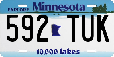 MN license plate 592TUK