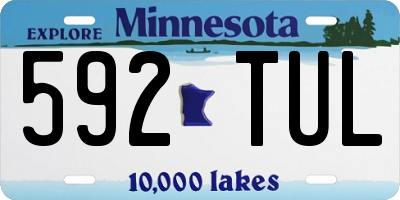 MN license plate 592TUL
