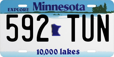 MN license plate 592TUN