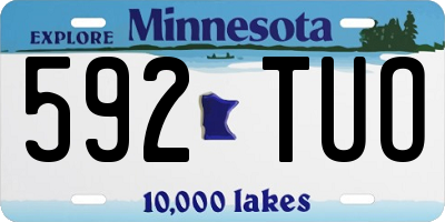 MN license plate 592TUO