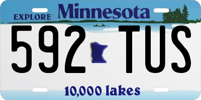 MN license plate 592TUS