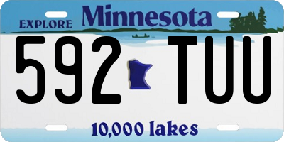 MN license plate 592TUU