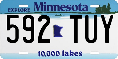 MN license plate 592TUY
