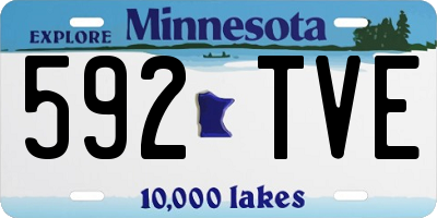MN license plate 592TVE