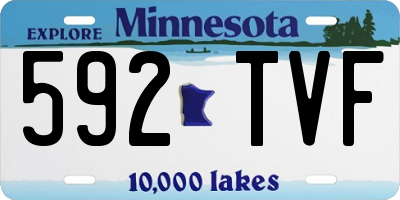 MN license plate 592TVF