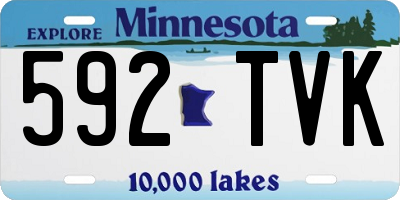 MN license plate 592TVK