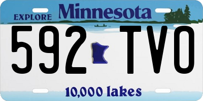 MN license plate 592TVO