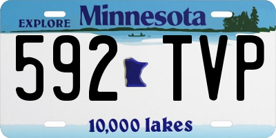 MN license plate 592TVP