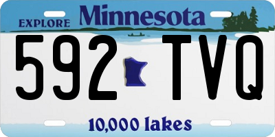 MN license plate 592TVQ