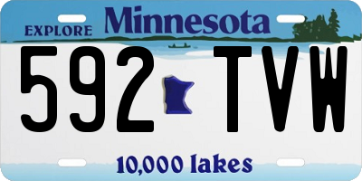MN license plate 592TVW