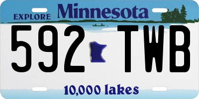 MN license plate 592TWB
