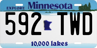 MN license plate 592TWD