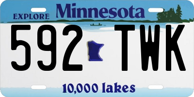 MN license plate 592TWK