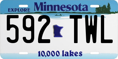 MN license plate 592TWL
