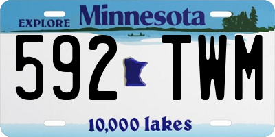 MN license plate 592TWM