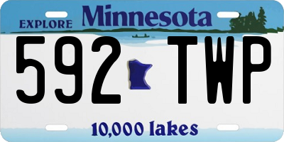 MN license plate 592TWP