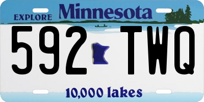 MN license plate 592TWQ