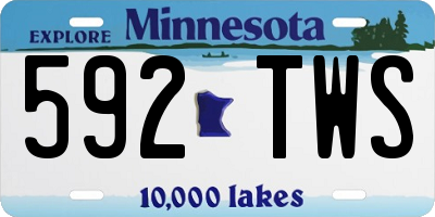 MN license plate 592TWS