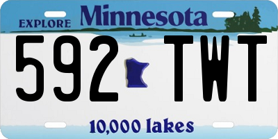 MN license plate 592TWT