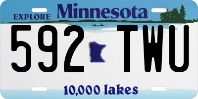 MN license plate 592TWU