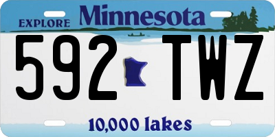 MN license plate 592TWZ