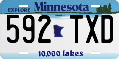 MN license plate 592TXD