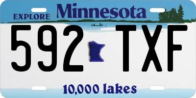 MN license plate 592TXF