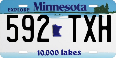 MN license plate 592TXH